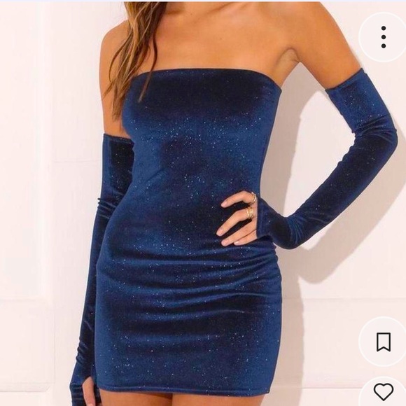 Lucy in the Sky Dresses & Skirts - Lucy in the Sky Midnight Blue Strapless Dress